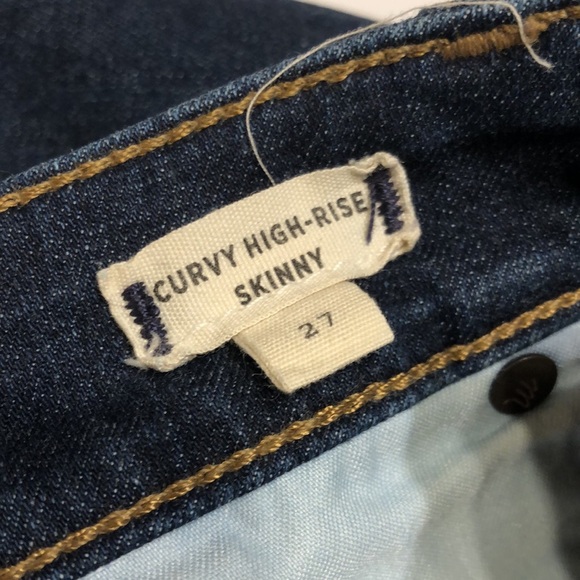 Madewell High Rise Skinny Jeans Dark Wash Size 27 - Picture 12 of 16